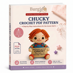 Chucky Crochet PDF Pattern - digital download book cover mockup