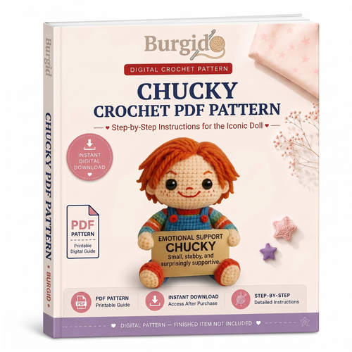 Chucky Crochet PDF Pattern - digital download book cover mockup
