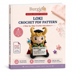 Loki Crochet PDF Pattern - digital download book cover mockup