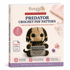 Predator Crochet PDF Pattern - digital download book cover mockup