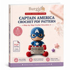 Captain America Crochet PDF Pattern - digital download book cover mockup