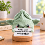 Positive Dumpling Baby Yoda Crochet Doll