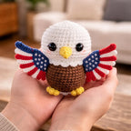 Crochet Bald Eagle Car Hanging, US 4th of July 250th Anniversary
