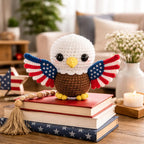 Crochet Bald Eagle Car Hanging, US 4th of July 250th Anniversary