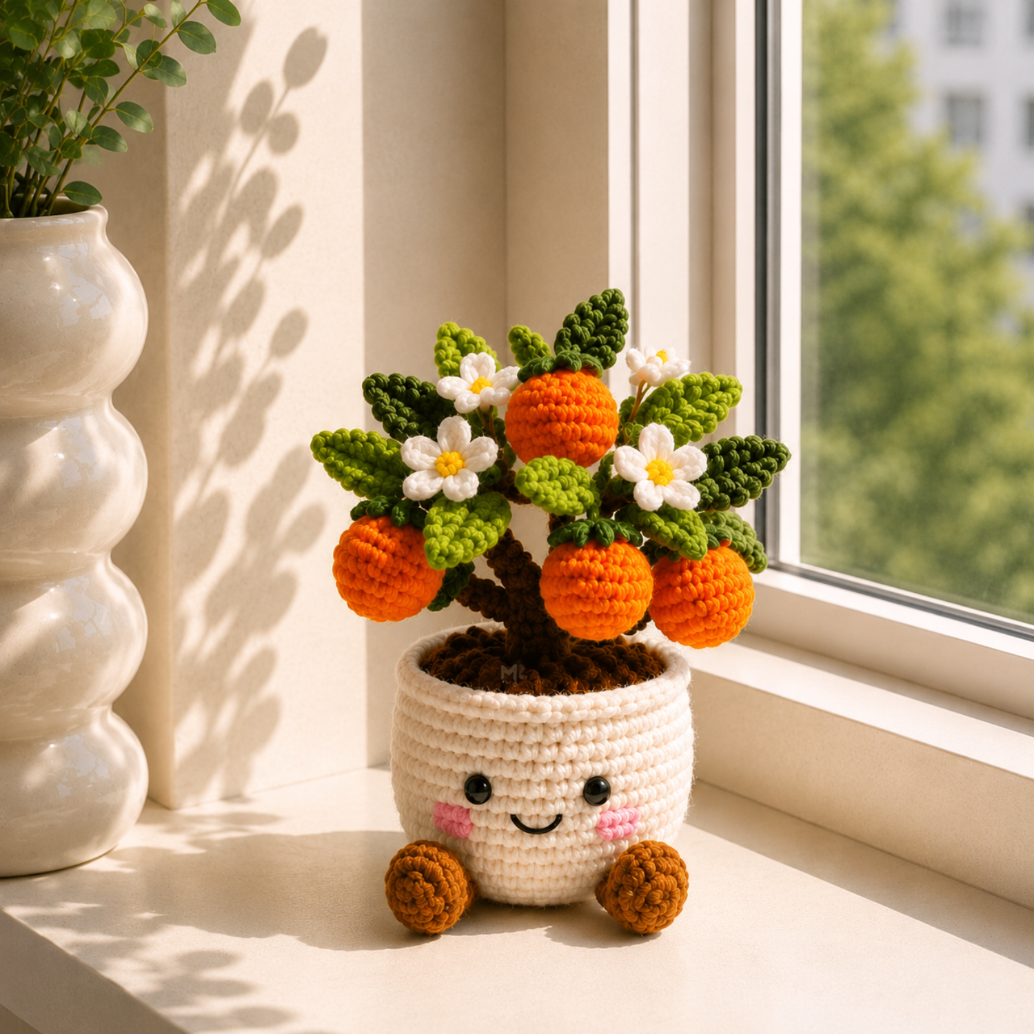 Crochet plant pot amigurumi desk decor style 12