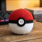 BURGID™ Poké Ball Crochet Footbag, Premium Anime-Inspired Hacky Sack