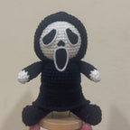 Emotional Support Ghostface Crochet Doll