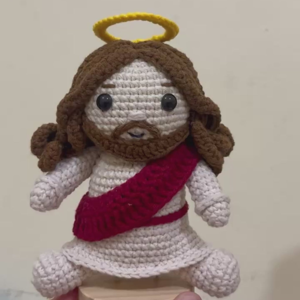 Emotional Support Jesus Crochet Doll