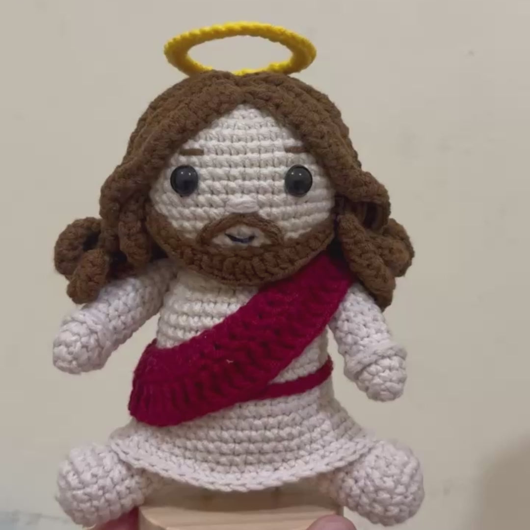 Emotional Support Jesus Crochet Doll