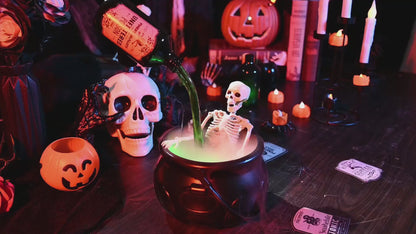 Cauldron With Magic Floating Potion Bottles & Diffuser - Halloween Decorations