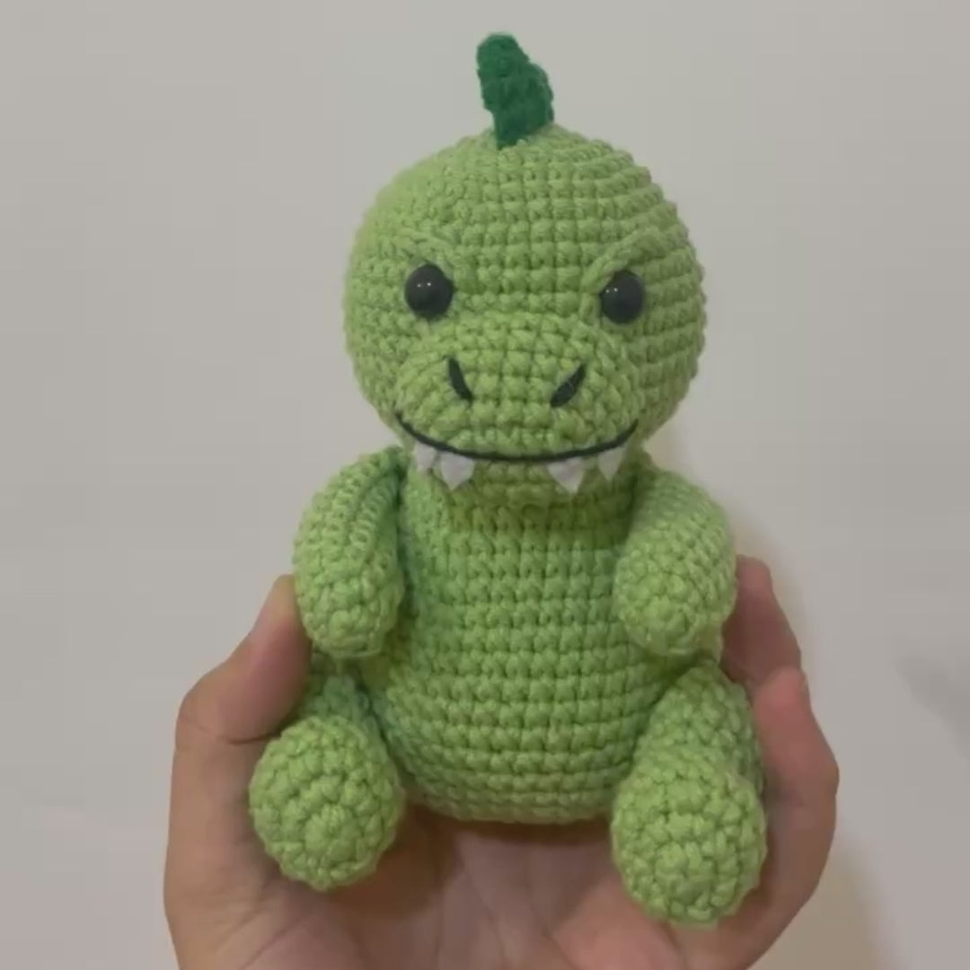 Emotional Support Godzilla Crochet Doll