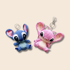 Stitch & Angel Crochet Keychain Set