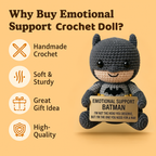 Emotional Support Batman Crochet Doll