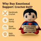 Emotional Support Superman Crochet Doll