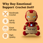 Emotional Support Iron Man Crochet Doll