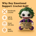 Emotional Support Joker Crochet Doll