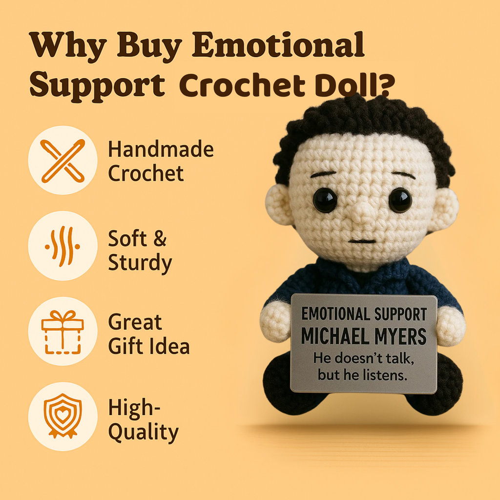 Emotional Support Michael Myers Crochet Doll