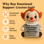 Emotional Support Pennywise Crochet Doll