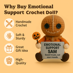 Emotional Support Sam Crochet Doll